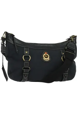 Burberry Pre-owned, Dame, Blå, ONE SIZE, Uld, Pre-owned Canvas skuldertasker