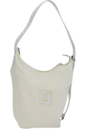 Fendi Pre-owned, Dame, Hvid, ONE SIZE, Nylon, Pre-owned nylon fendi-tasker