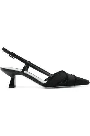 ROBERTO FESTA Sko, Dame, Sort, 37 1/2 EU, Sort blonder og stof slingback sko