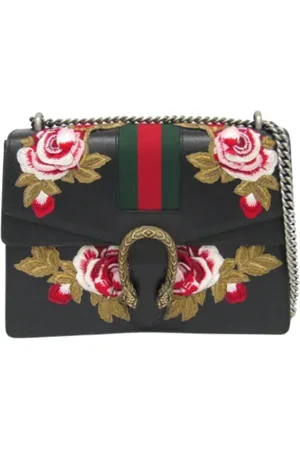 Gucci Pre-owned, Dame, Sort, ONE SIZE, Uld, Pre-owned Laeder gucci-tasker