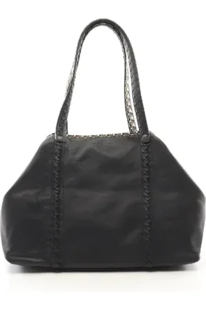 Bottega Veneta Pre-owned, Dame, Sort, ONE SIZE, Uld, Pre-owned Laeder hndtasker