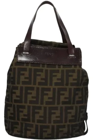 Fendi Pre-owned, Dame, Brun, ONE SIZE, Tyl, Pre-owned Canvas fendi-tasker