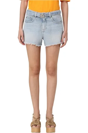 Twin-Set Shorts, Dame, Blå, W28, Denim, Elegant Denim Shorts