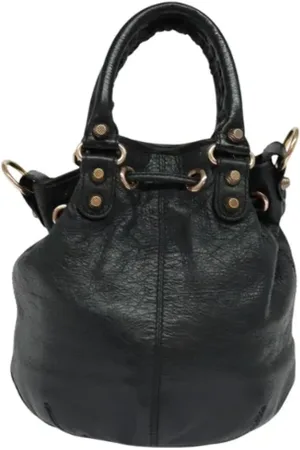 Balenciaga Pre-owned, Dame, Sort, ONE SIZE, Uld, Pre-owned Laeder hndtasker