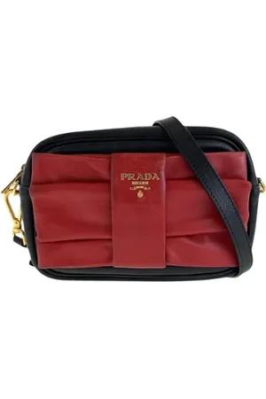 Prada Pre-owned, Dame, Rød, ONE SIZE, Uld, Pre-owned Laeder crossbody-tasker