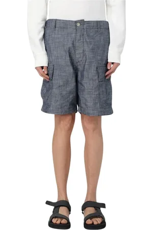 C.P. Company Shorts, Herre, Blå, S, Uld, Stilfulde Cargo Shorts med Flere Lommer