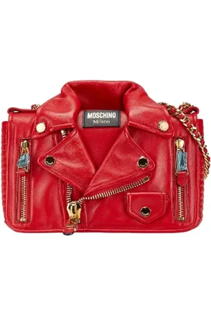 Moschino Pre-owned, Dame, Rød, ONE SIZE, Uld, Pre-owned Laeder skuldertasker