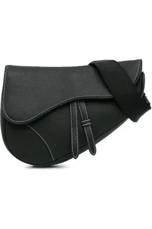 Dior Pre-owned, Dame, Sort, ONE SIZE, Uld, Pre-owned Laeder crossbody-tasker