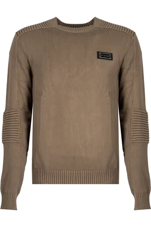 Les Hommes Strik, Herre, , M, Bomuld, Enkel Rund Hals Sweater