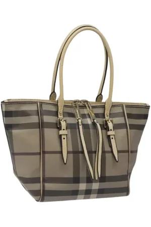 Burberry Pre-owned, Dame, Brun, ONE SIZE, Uld, Pre-owned Laeder hndtasker