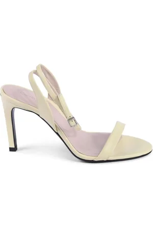 Calvin Klein Sko, Dame, Gul, 37 EU, Læder, Gul Læder Sandal Italiensk Håndværk