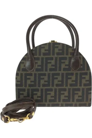 Fendi Pre-owned, Dame, Brun, ONE SIZE, Uld, Pre-owned canvas håndtasker