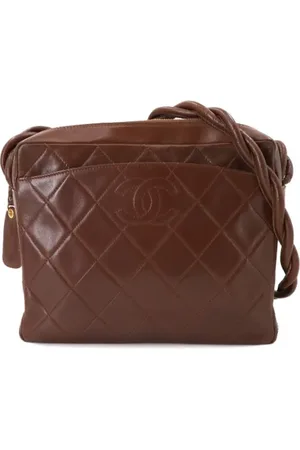 CHANEL Pre-owned, Dame, Brun, ONE SIZE, Uld, Pre-owned Laeder chanel-tasker