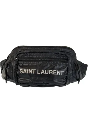Saint Laurent Pre-owned, Herre, Sort, ONE SIZE, Uld, Pre-owned Canvas crossbody-tasker
