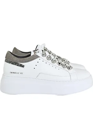 Emanuélle vee Sko, Dame, Hvid, 37 EU, Læder, Hvide Sneakers til Kvinder