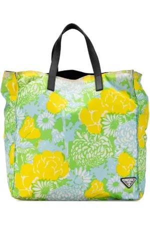 Prada Pre-owned, Dame, Grøn, ONE SIZE, Nylon, Pre-owned Canvas totes