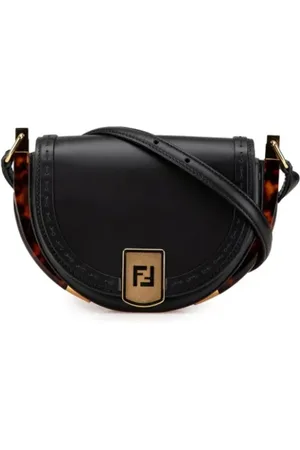 Fendi Pre-owned, Dame, Sort, ONE SIZE, Uld, Pre-owned Laeder fendi-tasker
