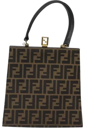 Fendi Pre-owned, Dame, Brun, ONE SIZE, Uld, Pre-owned canvas håndtasker