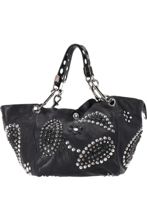 Jimmy Choo Pre-owned, Dame, Sort, ONE SIZE, Tyl, Pre-owned Laeder hndtasker