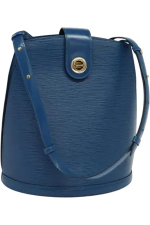 LOUIS VUITTON Pre-owned, Dame, Blå, ONE SIZE, Uld, Pre-owned Laeder louis-vuitton-tasker