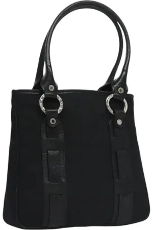 Bvlgari Pre-owned, Dame, Sort, ONE SIZE, Tyl, Pre-owned canvas håndtasker