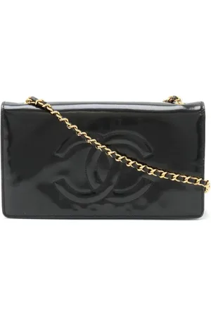 CHANEL Pre-owned, Dame, Sort, ONE SIZE, Uld, Pre-owned Laeder crossbody-tasker