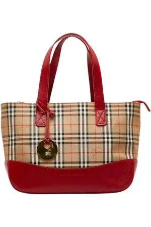 Burberry Pre-owned, Dame, , ONE SIZE, Tyl, Pre-owned Canvas burberry-tasker