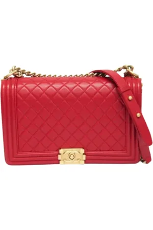CHANEL Pre-owned, Dame, Rød, ONE SIZE, Uld, Pre-owned Laeder chanel-tasker