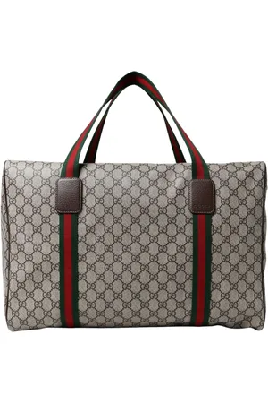 Gucci Taske, Herre, , ONE SIZE, Læder, Lærred Rejse Duffel Taske