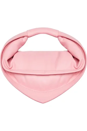 Federico Cina Taske, Dame, Lyserød, ONE SIZE, Bomuld, Lambskin Mini Bag med Forstærket Håndtag