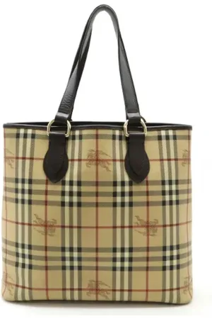 Burberry Pre-owned, Dame, , ONE SIZE, Uld, Pre-owned Canvas skuldertasker