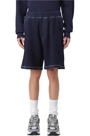 Dsquared2 Shorts, Herre, Blå, L, Bomuld, Nedslidte Marineblå Shorts