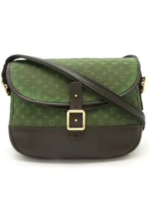 LOUIS VUITTON Pre-owned, Dame, Grøn, ONE SIZE, Uld, Pre-owned Canvas crossbody-tasker