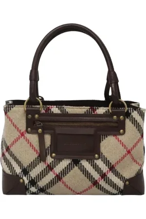 Burberry Pre-owned, Dame, , ONE SIZE, Uld, Pre-owned Uld hndtasker