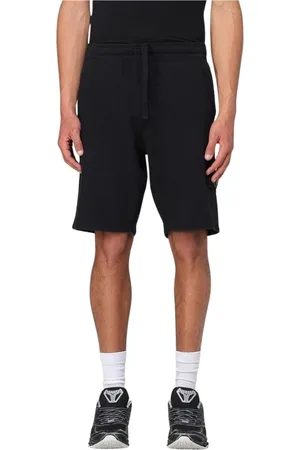 Stone Island Shorts, Herre, Sort, 2XL, Bomuld, Sorte afslappede shorts