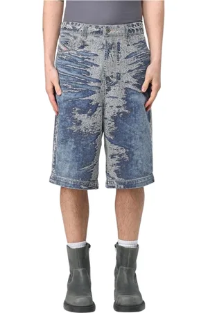Diesel Shorts, Herre, Blå, W30, Denim, Syrevaske Denim Shorts