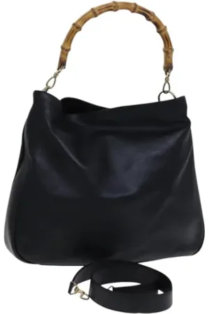 Gucci Pre-owned, Dame, Sort, ONE SIZE, Uld, Pre-owned Laeder gucci-tasker