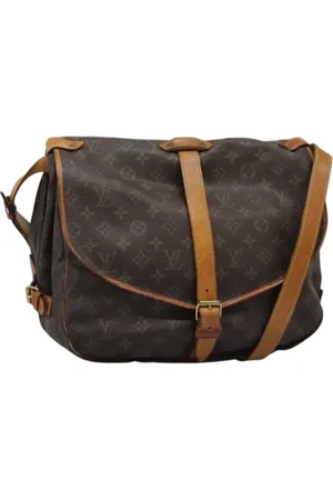 LOUIS VUITTON Pre-owned, Dame, Brun, ONE SIZE, Uld, Pre-owned canvas tasker