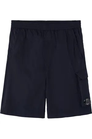 C.P. Company Shorts, Herre, Blå, M, Marineblå Logo Bermuda Shorts