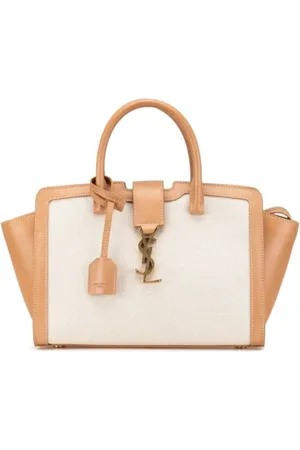 Saint Laurent Pre-owned, Dame, Brun, ONE SIZE, Tyl, Pre-owned canvas håndtasker