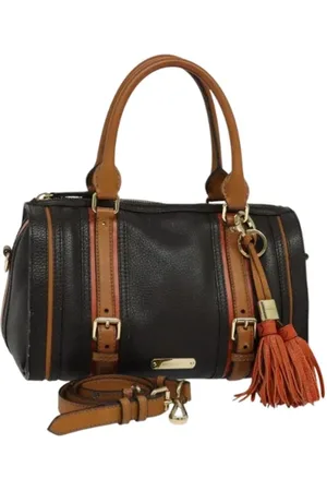 Burberry Pre-owned, Dame, Brun, ONE SIZE, Uld, Pre-owned Laeder hndtasker