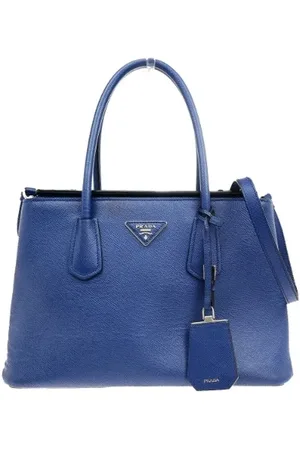 Prada Pre-owned, Dame, Blå, ONE SIZE, Uld, Pre-owned Laeder prada-tasker
