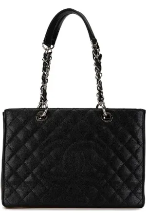 CHANEL Pre-owned, Dame, Sort, ONE SIZE, Tyl, Pre-owned Laeder totes