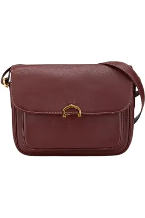 Cartier Pre-owned, Dame, Rød, ONE SIZE, Uld, Pre-owned Laeder crossbody-tasker