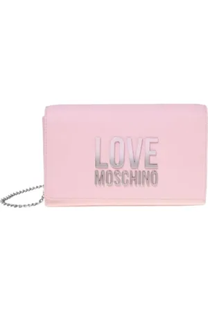 Moschino Taske, Dame, Lyserød, ONE SIZE, Uld, Rosa Skuldertaske Chic Trendy Stil