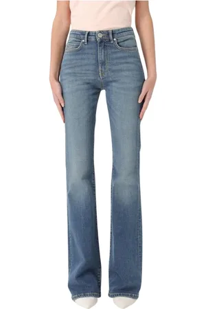 Pinko Jeans, Dame, Blå, W32, Bomuld, Flared High-Waisted Jeans