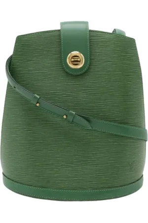 LOUIS VUITTON Pre-owned, Dame, Grøn, ONE SIZE, Uld, Pre-owned Laeder skuldertasker