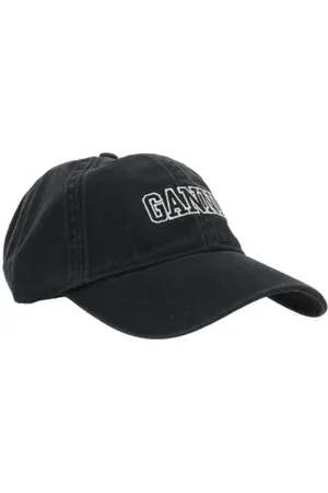 Ganni Tilbehør, Dame, Sort, ONE SIZE, Bomuld, Bomuldslærredscap