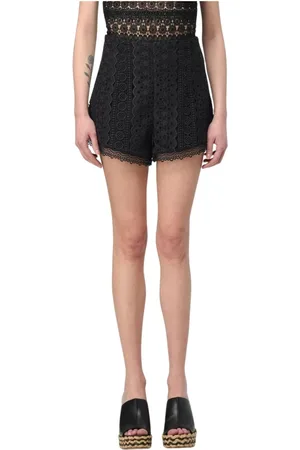 CHARO RUIZ IBIZA Shorts, Dame, Sort, M, Uld, Sort Blonde Shorts Elegant Stil