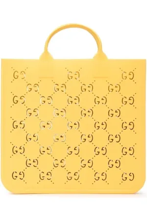 Gucci Pre-owned, Dame, Gul, ONE SIZE, Tyl, Pre-owned Plast totes